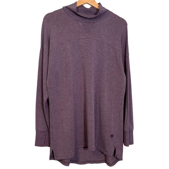 L.L. Bean Tops - L.L. Bean Womens Purple Mock Neck Pullover Tunic Top Large Outdoor Hiking
